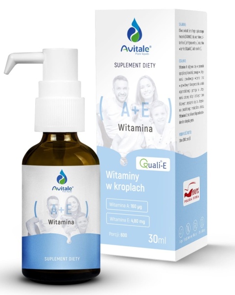 Witamina A + E w kroplach, 30 ml, 600 porcji, Aliness Avitale
